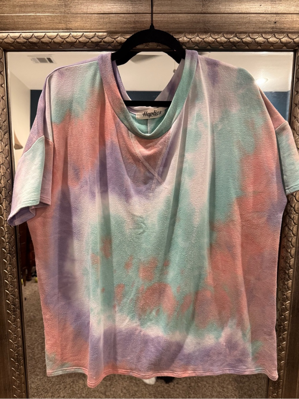 Haptics Pastel Tie-Dye Short Sleeve Tee - Multicolor